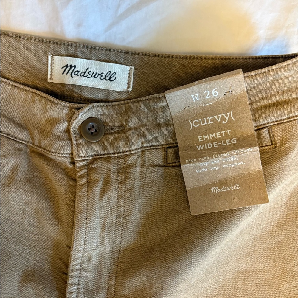 Madewell Tan Wide-Leg Pants